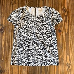 Anthropologie Postmark Leopard Textured Box Top XS
